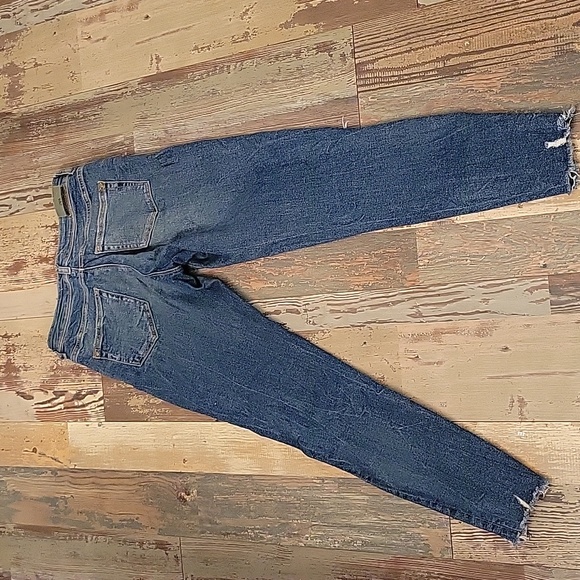Zara Distressed‎ Skinny Denim Blue Jeans Womens 2 - Picture 4 of 6